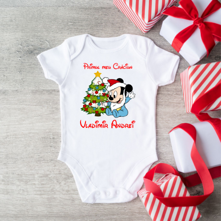 Cadouri pentru copii - Body personalizat - Crăciun - Mickey - Model 1