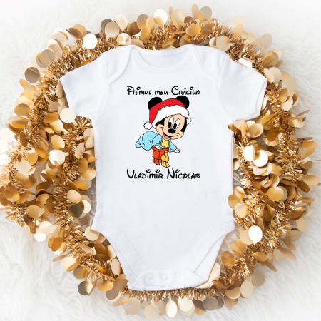 Cadouri pentru copii - Body personalizat - Crăciun - Mickey - Model 2