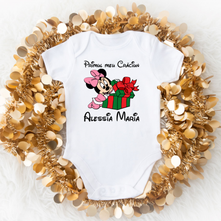 Body-uri bebe personalizate - Body personalizat - Crăciun - Minnie - Model 2