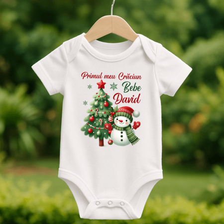 Crăciun - Body personalizat Crăciun - Om de zăpadă - Model 13