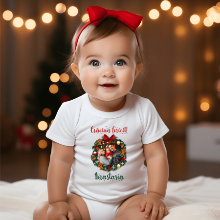 Body-uri bebe personalizate - Body personalizat - Crăciun - Poză - Nume