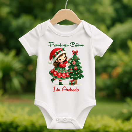 Crăciun - Body personalizat Crăciun - Primul meu Crăciun - Model fetiță - Model 20
