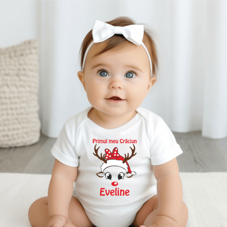 Body-uri bebe personalizate - Body personalizat - Crăciun - Ren - M3