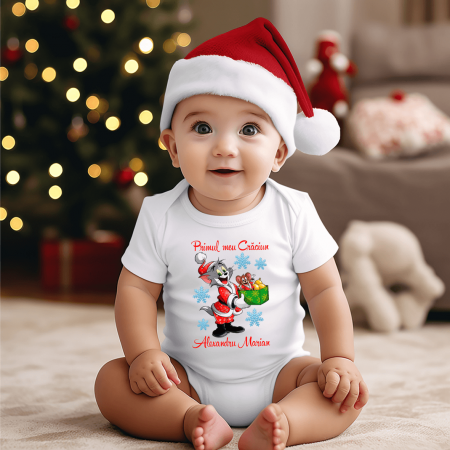 Body-uri bebe personalizate - Body personalizat - Crăciun - Tom și Jerry