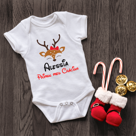 Body-uri bebe personalizate - Body personalizat cu Nume - Ren - Model Fetiță