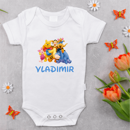 Body-uri - Body personalizat cu nume și Ursulețul Winnie - prietenii