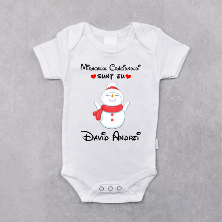 Cadouri pentru copii - Body personalizat - Miracolul Crăciunului - Nume
