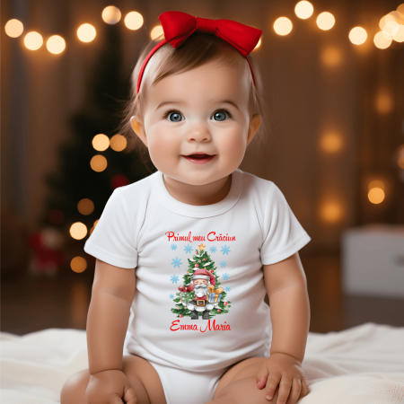 Body-uri bebe personalizate - Body personalizat - Moș Crăciun - Brăduleț