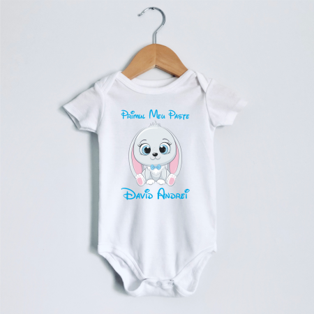 Body-uri personalizate Paște - Body personalizat Paște - Iepuraș - Model băiat