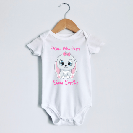 Body-uri personalizate Paște - Body personalizat Paște - Iepuraș - Model fetiță