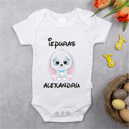 Paște - Body personalizat Paste - Iepuras - Nume - Baiat