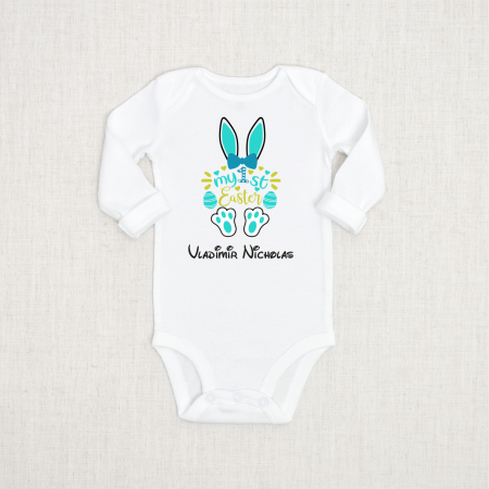 Body-uri personalizate Paște - Body personalizat Paște - My first Easter - Model Băiat