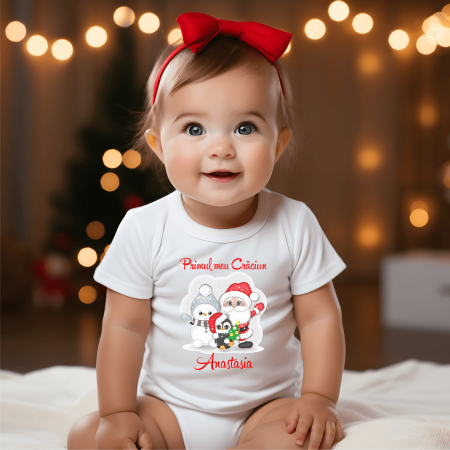 Body-uri bebe personalizate - Body personalizat pentru Crăciun - Model 3