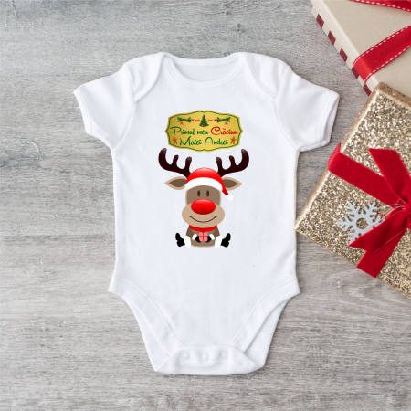 Body-uri bebe personalizate - Body personalizat - Primul meu Crăciun - Ren