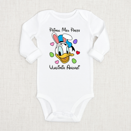Body-uri personalizate Paște - Body personalizat - Primul meu Paște - Donald