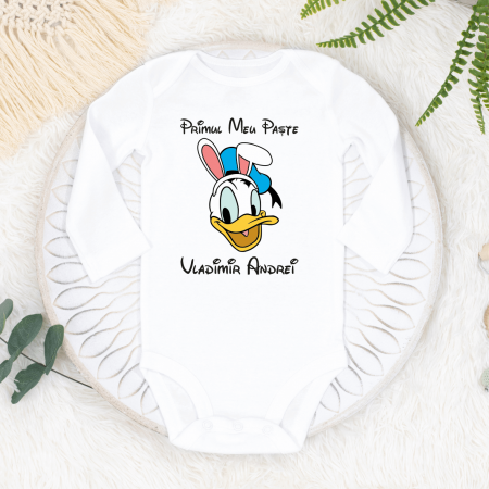 Body-uri personalizate Paște - Body personalizat - Primul meu Paște - Donald - Model 2