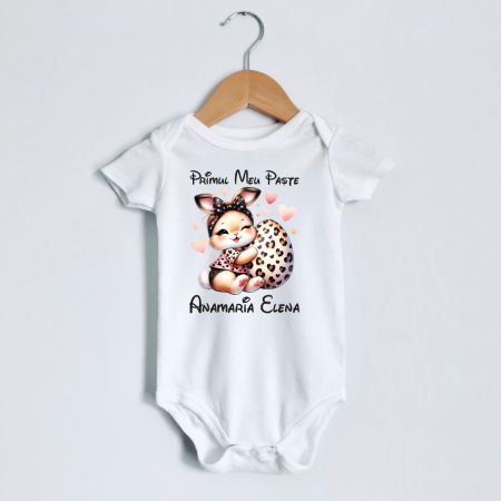 Body-uri personalizate Paște - Body personalizat - Primul meu Paște - Iepuraș - M26