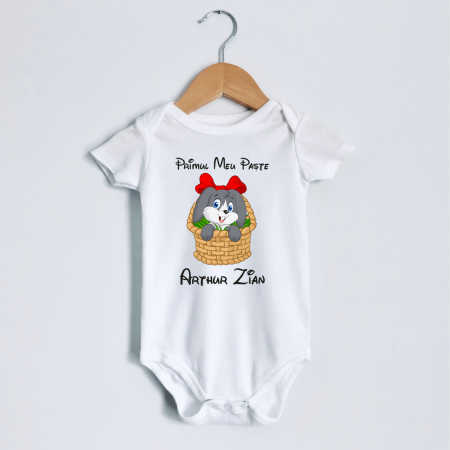 Body-uri personalizate Paște - Body personalizat - Primul meu Paste - Iepuras - Nume - Model 2