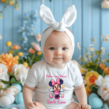 Cadouri de Sărbători - Body personalizat - Primul meu Paște - Minnie - M10