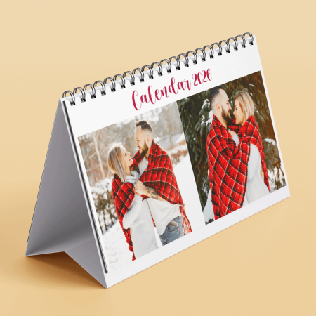 Calendare personalizate - Calendar de birou personalizat cu 2 poze - M1