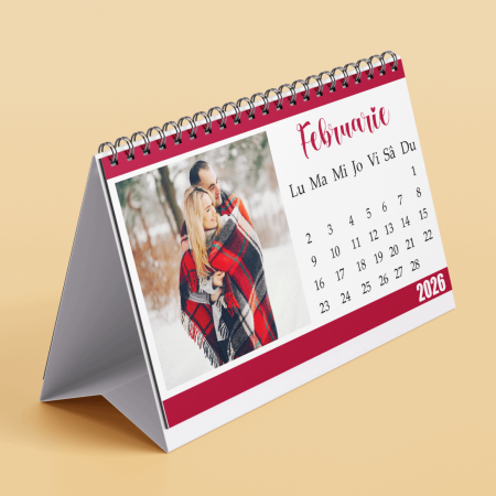 Calendar de birou personalizat cu 2 poze - M1 [2]