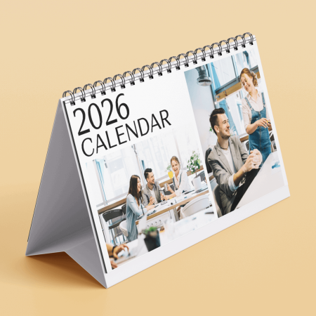 Cadouri de Sărbători - Calendar de birou personalizat cu 2 poze - M2