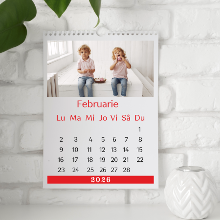 Calendar de perete personalizat cu 5 poze și text - M2 [2]