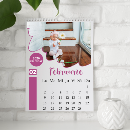 Calendar de perete personalizat cu o poză și mesaj - M2 [2]