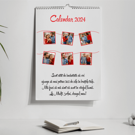 Calendare personalizate - Calendar personalizat cu 6 poze și mesaj