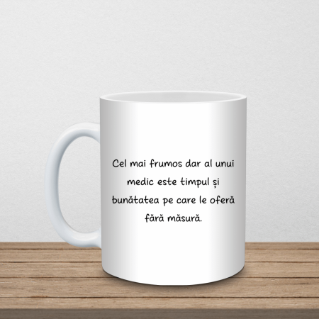 Cana albă personalizată cu nume și mesaj - Pentru dcotor - M1 [1]