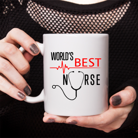 Cani albe - Cană personalizată - Best Nurse