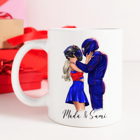 Căni personalizate - Cană personalizată - Biker love - Cuplu - Model 1