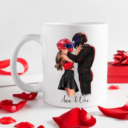 Căni personalizate - Cană personalizată - Biker love - Cuplu - Model 2