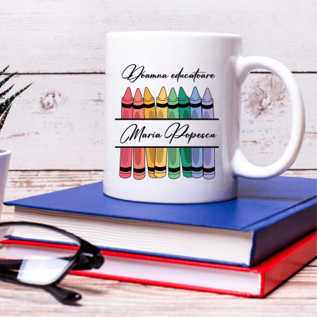1-8 Martie - Cană personalizată - Cadru didactic - Educatoare - Nume