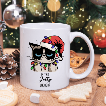 Căni personalizate - Cană personalizată - Crăciun - Grumpy Christmas - Is this Jolly enough