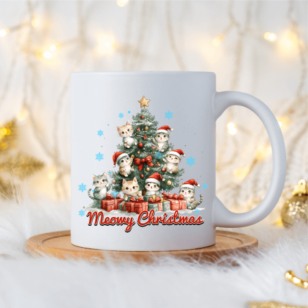 Cadouri de Sărbători - Cană personalizată - Crăciun - Merry Christmas - Pisicuțe
