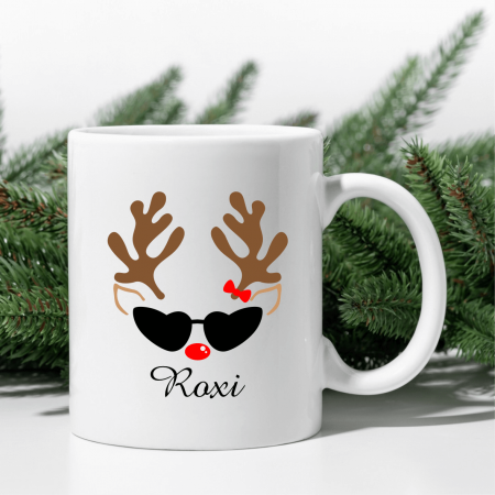 Căni personalizate - Cană personalizată - Crăciun - Ren - Model pentru EA