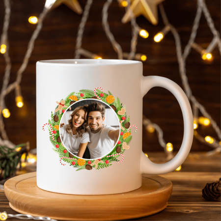 Căni personalizate - Cană personalizată cu poză și text - Model Crăciun