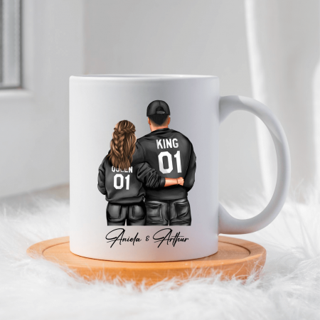Căni personalizate - Cană personalizată - Cuplu - King & Queen - Model 6