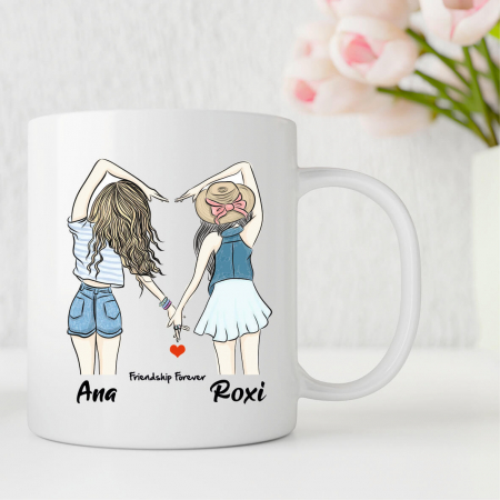 Cani albe - Cană personalizată - Friendship Forever