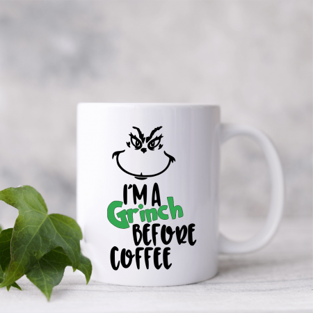 Căni personalizate - Cană personalizată - I'm a GRINCH before coffee