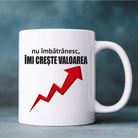 Cani albe - Cană personalizată - Nu îmbătrânesc - Îmi crește valoarea