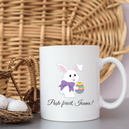 Căni personalizate Paște - Cană personalizată - Paște - Iepuraș - Mesaj