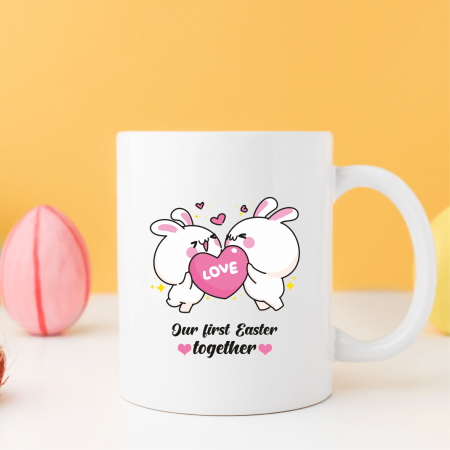 Căni personalizate Paște - Cană personalizată - Paște - Our first Easter together