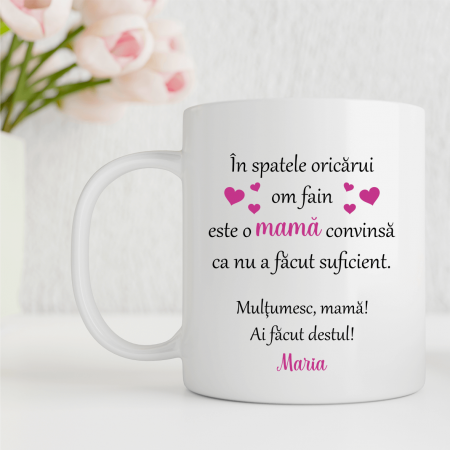 Cană personalizată - Poză și text - Model floral 1 [1]