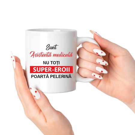Cani albe - Cană personalizată - Sunt asistentă medicală