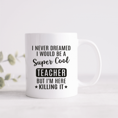 Cani albe - Cană personalizată - Super cool teacher