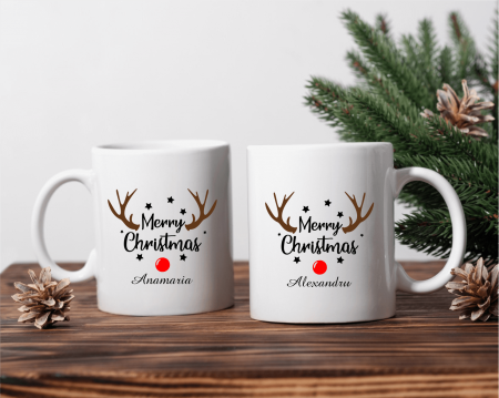 Căni personalizate pentru cuplu - Căni personalizate pentru cuplu - Crăciun - Merry Christmas