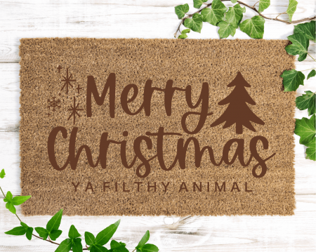 Covorașe de intrare - Covoraș intrare de exterior personalizat - Merry Christmas - Model 2