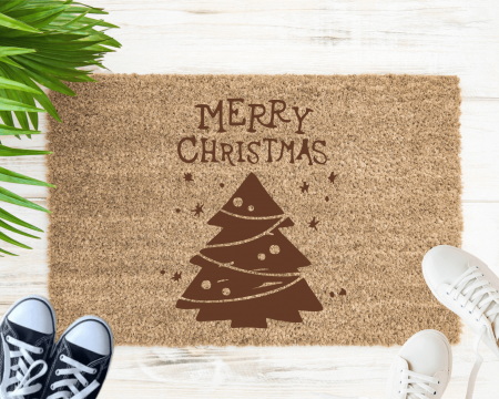 Covorașe de intrare - Covoraș intrare de exterior personalizat - Merry Christmas - Model 3
